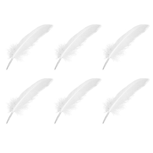 600Pcs White Feathers   for Party Hat Crafts Wedding Decoration 15-22cm