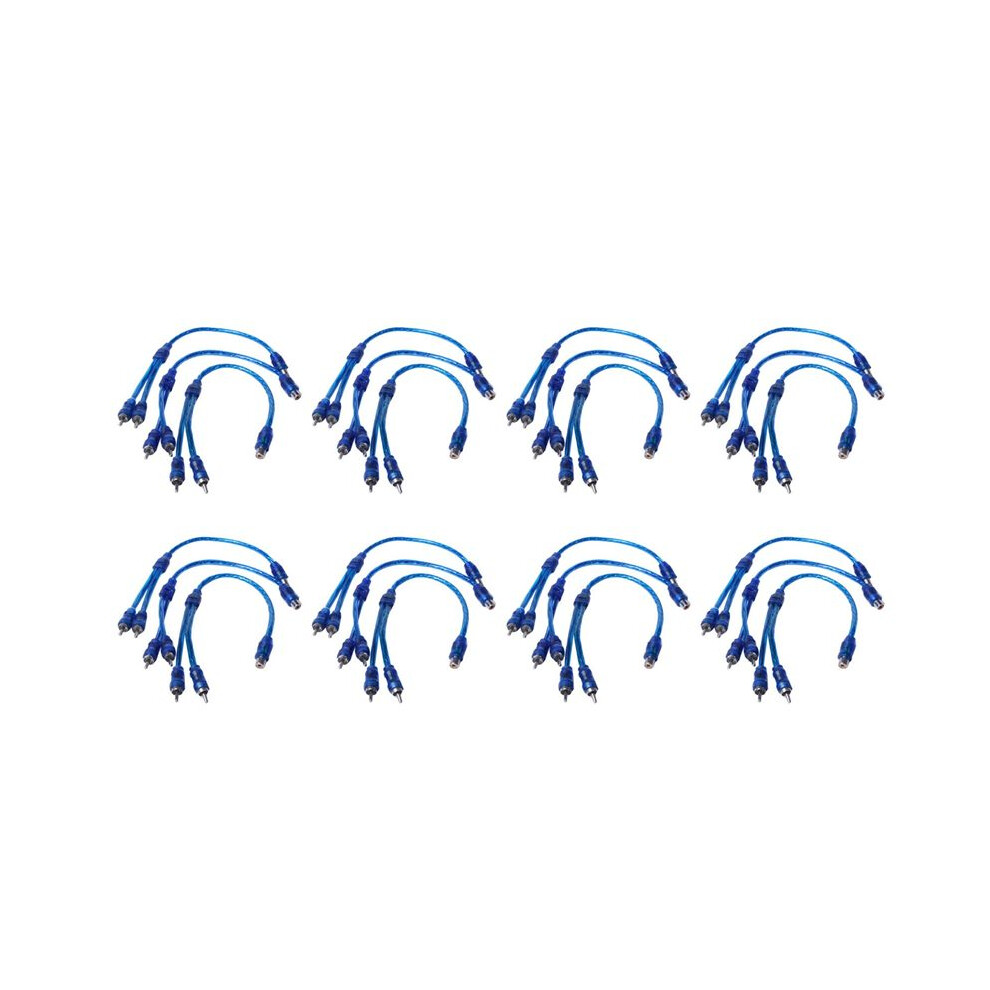 24 Pcs Audio Connection For 1 Rca Female To 2 Rca Male Adapter Splitter Cable 6032636685256