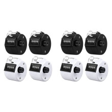 Packung mit 8 Clicker-Zählern, 4-Stelliger Zahlenzähler, Mechanischer Handzähler, Clicker-Pitch-Zähler