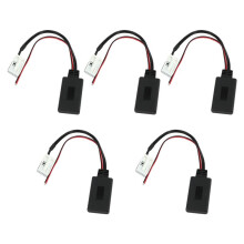5X para 207, 307, 407, 308 para C2 C3 RD4 Coche 12Pin Módulo Radio Inalámbrica Estéreo AUX-IN Adaptador de Cable Auxiliar