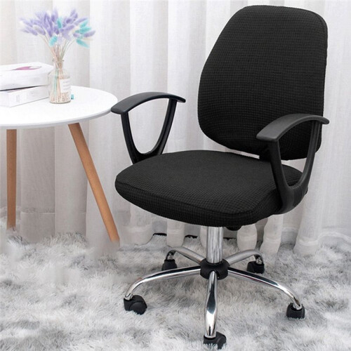 2X Corn Check Split Chair Covers Office Home Computer Chair Cover Armrest Elastic  Cover 2
