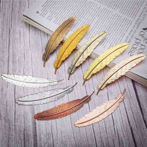 81 Pieces of Metal Bookmarks Feather Bookmarks Feather Bookmarks for Students 2