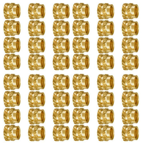 800Pcs M3 Thread Knurled Brass Threaded Heat Set Heat Resistant Insert Embedment Nut,M3X5X4,for 3D Printer Voron 2.4 Etc 1