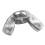 M6 Thread Dia Stainless Steel Wing Nut Butterfly Wing Nuts 60 Pcs 3