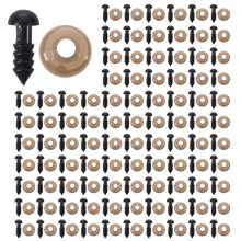 500Pcs 6mm Black Plastic Safety Eye Washers for Teddy Toy Eyes Puppet Doll