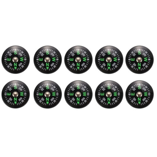 10X Oil Filled Button Compass - Ultra Compact 20mm -  SAS Survival Bushcraft
