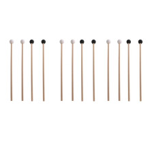 6 Paar Gummi-TrommelstöCke, Percussion-Instrumententeile, Xylophon-/Marimba-Schlegel, Hammer, SCK-3-Gummikopf