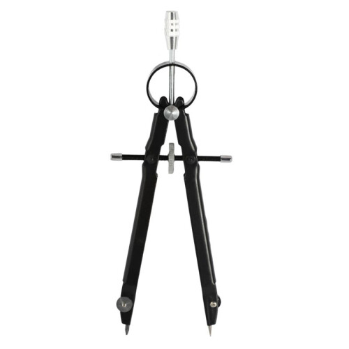 6X Professional Compass, Compass Geometry Set with Lock, Math and Precision Compass, Metal and Durable(Black)
