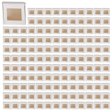 200 Pieces Paper Box with Window Present Packaging Box Treat Box for Homemade Soap Treat Bakery Candy (White)