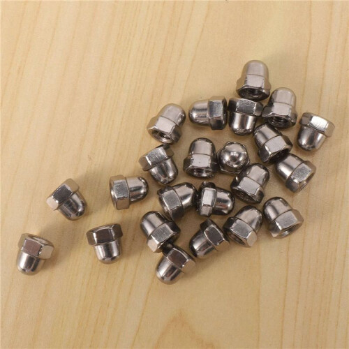 M6 Thread Dia Dome  304 Stainless Steel Cap Acorn Hex Nuts 60Pcs 1