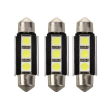 6x SMD LED Festoon 39 mm CANBUS C5W 12V 3 Power SMD License Plate & Reading Light - for 3 Series 5 Series White