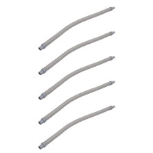 5pcs Plastic Water Drain Pipe Hose 60cm Long for Air Conditioner Gray