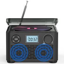 CD-Speler Vintage 4000mAh -Muziekschijf Albumschijf CD-Speler Draagbare FM-Radio