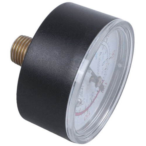 3X Round 0-180 Psi 13mm 1/4BSP Diameter Dial Comparator Air Manometer, Black 1