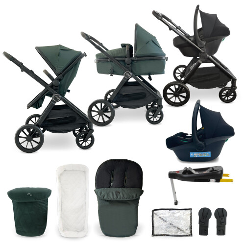 My Babiie MB220 3-in-1 Travel System + Base - Forest Green