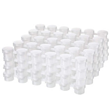 24 Tiras 2 Ml Tiras de Tinta Vazias Potes de Copo de Tinta Recipientes de Armazenamento Transparentes Pintura Artes Artesanato Suprimentos 144 Potes