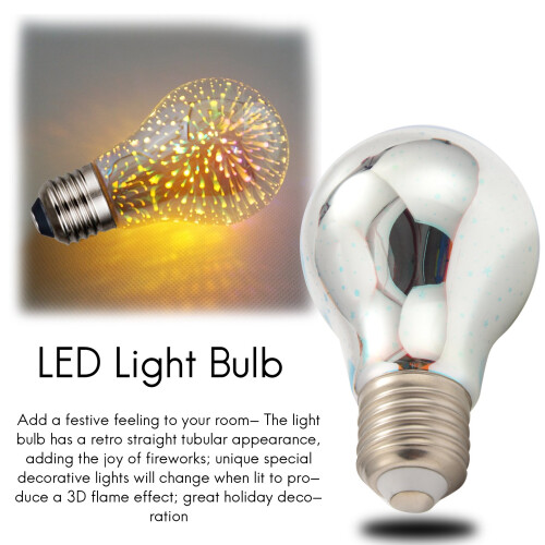 LED  3D Firework Effect LED Bulb LED Light Bulb Decoration Lamp 85-265V E27 Holiday Lights,A60 2