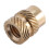 100Pcs M3 Thread Knurled Brass Threaded Heat Set Heat Resistant Insert Embedment Nut for 3D Printer 6