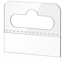 Hang Tabs, 200 Pcs Clear Sticky Hanging Tabs Slot Hole Self Adhesive Plastic Hang Tags, 4.5 X 3.5cm
