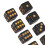 20PCS Black Plastic 6-Side Dice for Math & Board Games 1.6cm 7