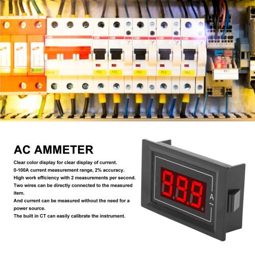 Elektrischer Strommesser 0-100A, AC 220V, D85-5035A, ABS 2