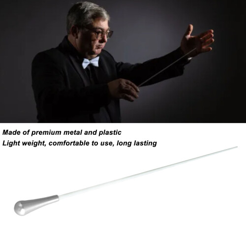Bastone conduttore in metallo argentato e plastica per orchestre e cori, 50 cm 2