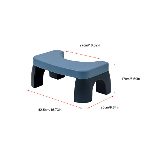 Blauer PP-WC-Hockergeschirr, 27x17x25x42,5cm 1