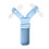 Double Headed Folding USB Fan, Portable Handheld Mini, Blue 12