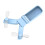 Double Headed Folding USB Fan, Portable Handheld Mini, Blue 8