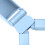 Double Headed Folding USB Fan, Portable Handheld Mini, Blue 5