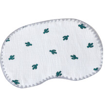 Oreiller de forme pour tête de bébé en coton pur, respirant, adapté à l'été, avec motif cactus