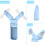 Double Headed Folding USB Fan, Portable Handheld Mini, Blue 3