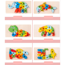Wooden Matching 3D Puzzle Toy for Home Party Type 4 Educational & Fun