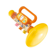 Jouet de trompette multifonctionnel en ABS coloré pour enfants, favorisant l'apprentissage précoce – Jaune