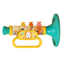 Giocattolo Tromba Colorata per Bimbi, Musicale Multifunzionale Educativa Blu