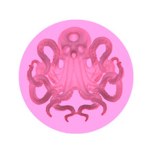 Totenkopf-Oktopus-förmige Silikonform zum Kochen, Backen,