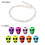 Coloful Halloween Miniatures Realistic Looking Skulls-White 2