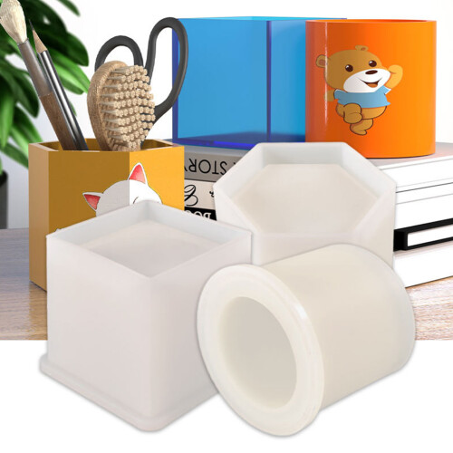 Pen Holder Epoxy Resin Mold Aromatherapy Plaster Candle-Hex C 2
