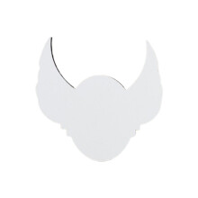 Étiquette de nom de sublimation avec épingle, Badge blanc,-2