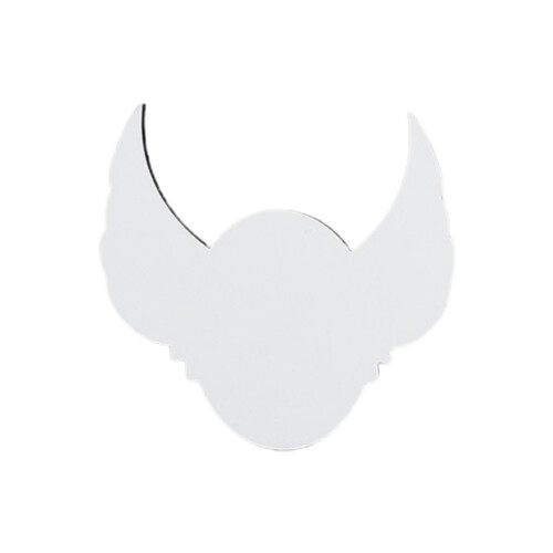 Étiquette de nom de sublimation avec épingle, Badge blanc,-2
