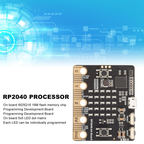 RP2040 Micro Bit Entwicklungsboard mit 5x5 LED für Raspberry PICO Programmierung 2
