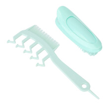 Desenredante de silicona colorido para el cabello con doble funcionalidad, cabezales de cepillo desmontables para el cuidado del cuero cabelludo y el