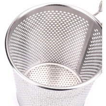 Stainless Steel Pasta Basket, Wooden Handles, For Easy Draining And Blending, Multi-purpose Deep Basket With Heat Resistant Durable Construction For