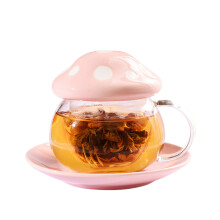 Enchanting Mushroom Cup, Exquisite Glass Tea Cup With Infuser Filter And Ceramic Lid, Perfect For Sweet Gifts And Elevating Your Daily Routine,