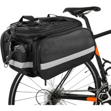 Alças ajustáveis para alforjes de bicicleta, capa impermeável, design multifuncional, bolsa expansível de poliéster de alta qualidade para