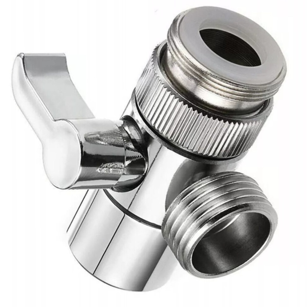 Threaded Adapter Included Diverter Valve For Sink, Water Diversion Function 3-Way Brass Valve With Multi Purpose Use Design, Features Faucet Aerator 9433291610206