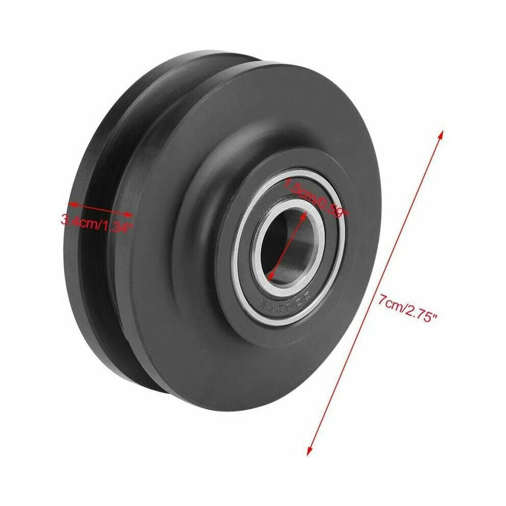 Upgrade Construction U Groove Roller Wheel For Door And Window, Robust Gym Replacement Wheel Rollers Fit For Various Models, 4Pcs 9169997116161