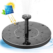 Fontaine solaire durable et simple d'utilisation (1,4 W) pour bain d'oiseaux, jardin, bassin, piscine et autres espaces extérieurs.