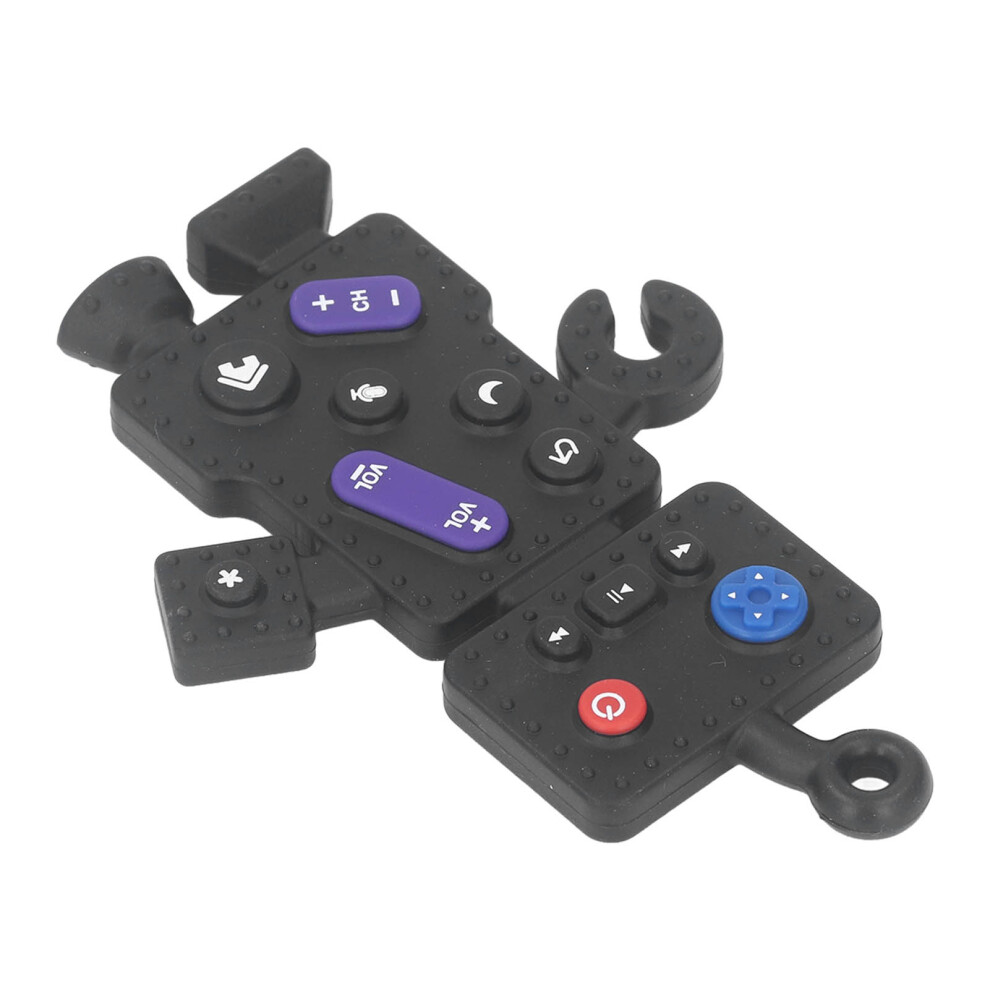 Robot Shape Silicone Baby Teething Chew Toy For Toddler & Infant Black