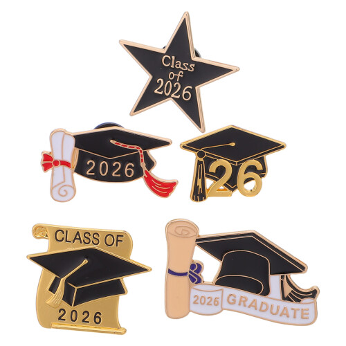 5Stk Abschluss Emaille Brosche Congrats Für Lehrer Geschenk